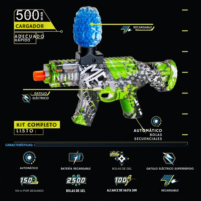 Pistola HidroGel AK-47 - DIVERSIÓN ASEGURADA